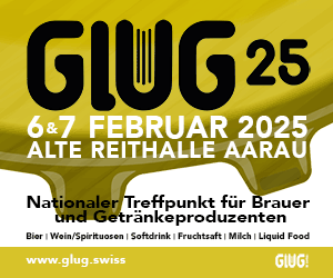 GLUG 25, am 6 und 7 Februar 2025 in der Alte Reithalle Aarau, Nationaler Treffpunkt für Brauer und Getränkeproduzenten. 